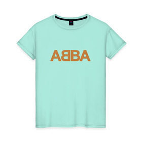 Женская футболка хлопок с принтом ABBA в Курске, 100% хлопок | прямой крой, круглый вырез горловины, длина до линии бедер, слегка спущенное плечо | абба | агнета | анни фрид | брур | бьорн | коллектив | музыка | швеция