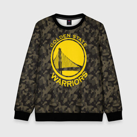 Детский свитшот 3D с принтом Golden State Warriors camo в Курске, 100% полиэстер | свободная посадка, прямой крой, мягкая тканевая резинка на рукавах и понизу свитшота | golden state | golden state warriors | nba | warriors | баскетбол | голден стэйт | голден стэйт уорриорз | камуфляж | нба | спорт | уорриорз camo | хаки