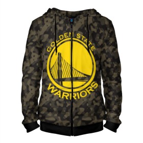 Мужская толстовка 3D на молнии с принтом Golden State Warriors camo в Курске, 100% полиэстер | длина до линии бедра, манжеты и пояс оформлены мягкой тканевой резинкой, двухслойный капюшон со шнурком для регулировки, спереди молния, по бокам два кармана | golden state | golden state warriors | nba | warriors | баскетбол | голден стэйт | голден стэйт уорриорз | камуфляж | нба | спорт | уорриорз camo | хаки