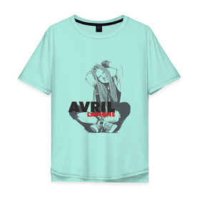 Мужская футболка хлопок Oversize с принтом Avril Lavigne в Курске, 100% хлопок | свободный крой, круглый ворот, “спинка” длиннее передней части | автор. песен | дизайнер. актриса. | канадская. певица