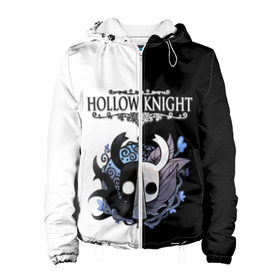 Женская куртка 3D с принтом Hollow Knight (Black & White) в Курске, ткань верха — 100% полиэстер, подклад — флис | прямой крой, подол и капюшон оформлены резинкой с фиксаторами, два кармана без застежек по бокам, один большой потайной карман на груди. Карман на груди застегивается на липучку | game | hollow knight | hollow knight godmaster | hollow knight map | hollow knight ps4 | silksong | белый | зот могучий | игра | карта | королевство | метроидвания | полый король | приключения букашек | халлоунест | холлоу кнайт | черный