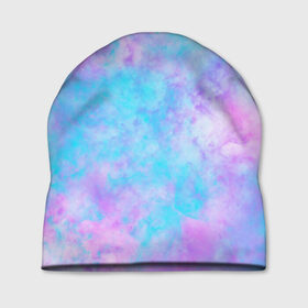 Шапка 3D с принтом Мрамор Tie Dye в Курске, 100% полиэстер | универсальный размер, печать по всей поверхности изделия | tie dye | летняя футболка | розовый | синий | тай дай | фиолетовый | яркая футболка