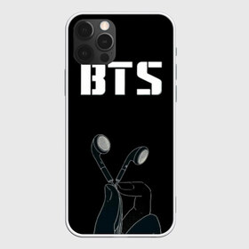 Чехол для iPhone 12 Pro Max с принтом BTS(наушники в руке) в Курске, Силикон |  | bangtan boys | beyond the scene | bts | бтс | группа | музыка | песни | южнокорейский бойбенд