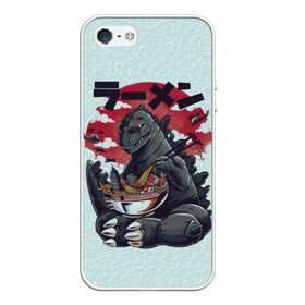 Чехол для iPhone 5/5S матовый с принтом Blue Godzilla в Курске, Силикон | Область печати: задняя сторона чехла, без боковых панелей | godzilla | king of the monsters | годзила | годзилла 2 | король монстров