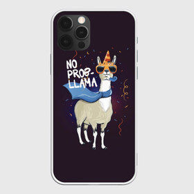 Чехол для iPhone 12 Pro Max с принтом No prob-llama в Курске, Силикон |  | Тематика изображения на принте: лама
lama
вечеринка
тусовка
party
нет проблем