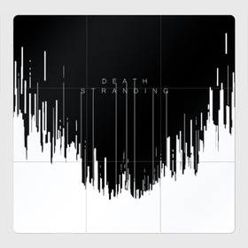 Магнитный плакат 3Х3 с принтом DEATH STRANDING | DS в Курске, Полимерный материал с магнитным слоем | 9 деталей размером 9*9 см | bridges | death stranding | fragile express | games | kojima | kojima productions | logo | ludens | игры | кодзима | лого | люденс
