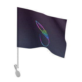 Флаг для автомобиля с принтом Major Tom в Курске, 100% полиэстер | Размер: 30*21 см | david bowie | major tom | rocket | space | боуи | космос | майор том | ракета