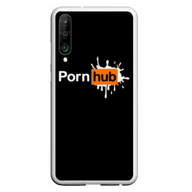 Чехол для Honor P30 с принтом PORN HUB в Курске, Силикон | Область печати: задняя сторона чехла, без боковых панелей | логотип | пошлое