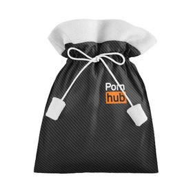Подарочный 3D мешок с принтом PORN HUB в Курске, 100% полиэстер | Размер: 29*39 см | Тематика изображения на принте: карбон | логотип | пошлое