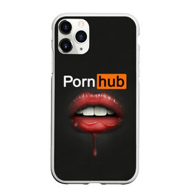 Чехол для iPhone 11 Pro матовый с принтом PORN HUB в Курске, Силикон |  | губы | логотип | пошлое