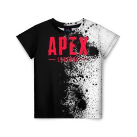 Детская футболка 3D с принтом апекс легендс в Курске, 100% гипоаллергенный полиэфир | прямой крой, круглый вырез горловины, длина до линии бедер, чуть спущенное плечо, ткань немного тянется | apex | apex legends | апекс легендс