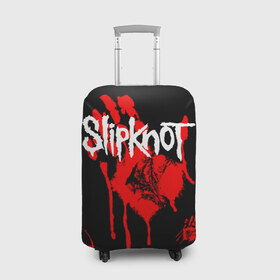 Чехол для чемодана 3D с принтом Slipknot (1) в Курске, 86% полиэфир, 14% спандекс | двустороннее нанесение принта, прорези для ручек и колес | horror | music | not | rock | slipk | slipknot | кровь | музыка | рок | слипкнот | ужасы