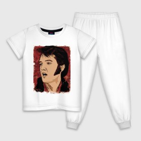 Детская пижама хлопок с принтом Элвис Пресли в Курске, 100% хлопок |  брюки и футболка прямого кроя, без карманов, на брюках мягкая резинка на поясе и по низу штанин
 | Тематика изображения на принте: американский. певец. актёр. король рок н ролл