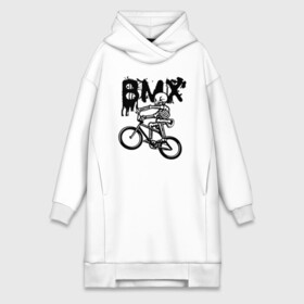 Платье-худи хлопок с принтом BMX в Курске,  |  | Тематика изображения на принте: bike | bmx | bones | extreme | skeleton | skull | sport | велосипед | скелет | спорт | череп | экстрим