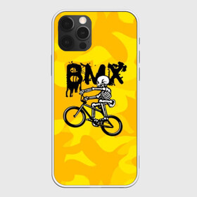 Чехол для iPhone 12 Pro Max с принтом BMX в Курске, Силикон |  | bike | bmx | bones | extreme | skeleton | skull | sport | велосипед | скелет | спорт | череп | экстрим