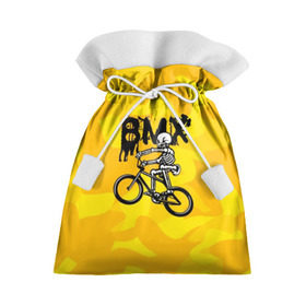 Подарочный 3D мешок с принтом BMX в Курске, 100% полиэстер | Размер: 29*39 см | bike | bmx | bones | extreme | skeleton | skull | sport | велосипед | скелет | спорт | череп | экстрим