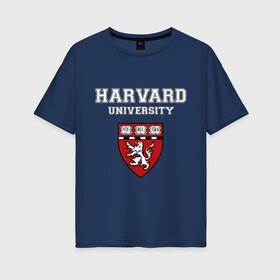 Женская футболка хлопок Oversize с принтом Harvard University_форма в Курске, 100% хлопок | свободный крой, круглый ворот, спущенный рукав, длина до линии бедер
 | harvard university | гарвард | колледж | образование | студенты | сша | университет | школа