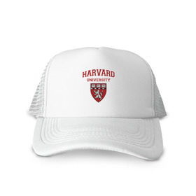 Кепка тракер с сеткой с принтом Harvard University_форма в Курске, трикотажное полотно; задняя часть — сетка | длинный козырек, универсальный размер, пластиковая застежка | harvard university | гарвард | колледж | образование | студенты | сша | университет | школа