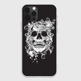 Чехол для iPhone 12 Pro Max с принтом Череп в Курске, Силикон |  | paints | skeleton | skull | картинка | картинки | кости | краски | мода | скелет | тренд | тренды | череп