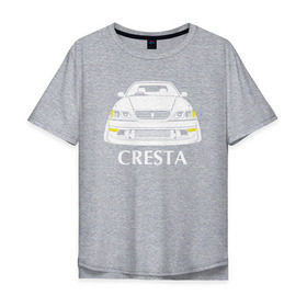 Мужская футболка хлопок Oversize с принтом Toyota Cresta JZX100 в Курске, 100% хлопок | свободный крой, круглый ворот, “спинка” длиннее передней части | cresta jzx100 | jzx100 | toyota | toyota cresta | toyota cresta jzx100