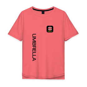 Мужская футболка хлопок Oversize с принтом UMBRELLA CORP в Курске, 100% хлопок | свободный крой, круглый ворот, “спинка” длиннее передней части | 
