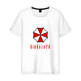 Мужская футболка хлопок с принтом BIOHAZARD в Курске, 100% хлопок | прямой крой, круглый вырез горловины, длина до линии бедер, слегка спущенное плечо. | 