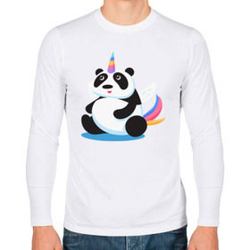 Мужской лонгслив хлопок с принтом Неправильная панда в Курске, 100% хлопок |  | Тематика изображения на принте: 