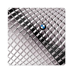 Магнит виниловый Квадрат с принтом BMW в Курске, полимерный материал с магнитным слоем | размер 9*9 см, закругленные углы | bmw | metal | pattern | prestige | бмв | металл | престиж | узор