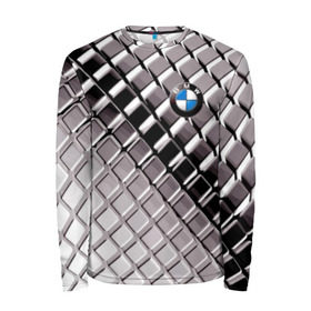 Мужской лонгслив 3D с принтом BMW в Курске, 100% полиэстер | длинные рукава, круглый вырез горловины, полуприлегающий силуэт | Тематика изображения на принте: bmw | metal | pattern | prestige | бмв | металл | престиж | узор