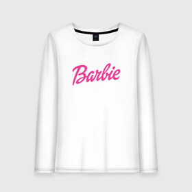Женский лонгслив хлопок с принтом Barbie в Курске, 100% хлопок |  | bad | barbie | bratz | girl | princess | team | барби | братц | девочка | дочка | дочь | кукла | куколка | лого | логотип | любимая | невеста | подружка | прекрасная