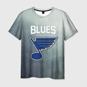 Мужская футболка 3D с принтом St. Louis Blues в Курске, 100% полиэфир | прямой крой, круглый вырез горловины, длина до линии бедер | Тематика изображения на принте: nhl | st. louis blues | блюз | нхл | сент луиз | сент луис | сент луис блюз | тарасенко | хоккей | шайба