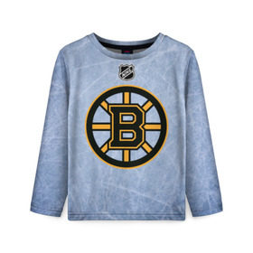 Детский лонгслив 3D с принтом Boston Bruins в Курске, 100% полиэстер | длинные рукава, круглый вырез горловины, полуприлегающий силуэт
 | boston | boston bruins | hockey | nhl | бостон | бостон брюинз | кубок стенли | нхл | спорт | хоккей | шайба