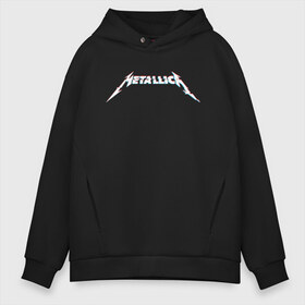 Мужское худи Oversize хлопок с принтом METALLICA GLITCH LOGO в Курске, френч-терри — 70% хлопок, 30% полиэстер. Мягкий теплый начес внутри —100% хлопок | боковые карманы, эластичные манжеты и нижняя кромка, капюшон на магнитной кнопке | matters metallica | music | nothing else | rock | trash metal | группа | музыка | музыканты | рок | трэш металл