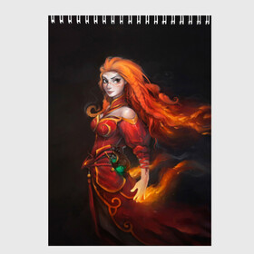 Скетчбук с принтом Lina (Dota2) в Курске, 100% бумага
 | 48 листов, плотность листов — 100 г/м2, плотность картонной обложки — 250 г/м2. Листы скреплены сверху удобной пружинной спиралью | Тематика изображения на принте: dota | dota 2 | dota2 | game | games | lina | lina dota 2 | дота | дота 2 | игра | игры | лина