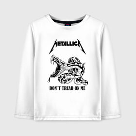 Детский лонгслив хлопок с принтом METALLICA в Курске, 100% хлопок | круглый вырез горловины, полуприлегающий силуэт, длина до линии бедер | matters metallica | music | nothing else | rock | trash metal | группа | музыка | музыканты | рок | трэш металл