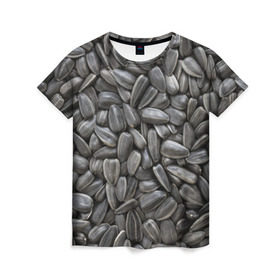 Женская футболка 3D с принтом Семечки в Курске, 100% полиэфир ( синтетическое хлопкоподобное полотно) | прямой крой, круглый вырез горловины, длина до линии бедер | прикольные | семечки | семки