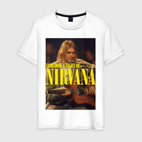 Мужская футболка хлопок с принтом Kurt Cobain In Bloom в Курске, 100% хлопок | прямой крой, круглый вырез горловины, длина до линии бедер, слегка спущенное плечо. | kurt cobain | music | nirvana | rock | кобейн | курт | курт кобейн | музыка | нирвана | рок