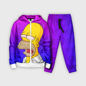 Детский костюм 3D с принтом Уставший Гомер в Курске,  |  | bart | gomer | simpson | simpsons | барт | гомер | лиза | симпсоны | усталость