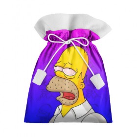 Подарочный 3D мешок с принтом Уставший Гомер в Курске, 100% полиэстер | Размер: 29*39 см | bart | gomer | simpson | simpsons | барт | гомер | лиза | симпсоны | усталость