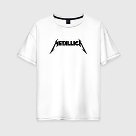 Женская футболка хлопок Oversize с принтом METALLICA (НА СПИНЕ) в Курске, 100% хлопок | свободный крой, круглый ворот, спущенный рукав, длина до линии бедер
 | matters metallica | music | nothing else | rock | trash metal | группа | металлика | музыка | музыканты | рок | трэш металл