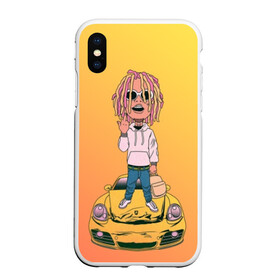 Чехол для iPhone XS Max матовый с принтом Lil Pump - Flex Like Ouu в Курске, Силикон | Область печати: задняя сторона чехла, без боковых панелей | flex like ouu | gucci | gucci gang | hip hop | lil | lil pump | pump | rap | trap | гучи | гучи гэнг | лил | лил памп | насос | памп | рэп | трэп | хип хоп