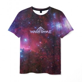 Мужская футболка 3D с принтом Warframe Logo в Курске, 100% полиэфир | прямой крой, круглый вырез горловины, длина до линии бедер | game | games | logo | warframe | warframe logo | варфрейм | игра | игры