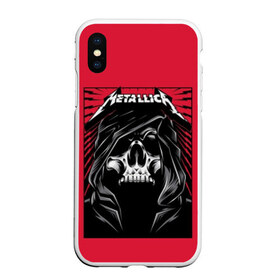 Чехол для iPhone XS Max матовый с принтом Metallica в Курске, Силикон | Область печати: задняя сторона чехла, без боковых панелей | metallica | группа | метал | металлика | музыка | песни | рок