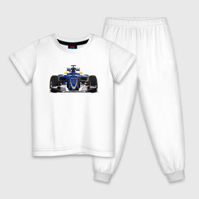 Детская пижама хлопок с принтом Sauber F1 Team в Курске, 100% хлопок |  брюки и футболка прямого кроя, без карманов, на брюках мягкая резинка на поясе и по низу штанин
 | Тематика изображения на принте: f1. болид | авто | гонки | формула 1