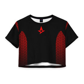 Женская футболка Cropp-top с принтом Astralis uniform 2019 в Курске, 100% полиэстер | круглая горловина, длина футболки до линии талии, рукава с отворотами | astralis | astralis 2017 | astralis 2019 | astralis cs | astralis uniform | astralis кс го | cs | csgo | кс | кс го | ксго