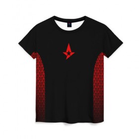 Женская футболка 3D с принтом Astralis uniform 2019 в Курске, 100% полиэфир ( синтетическое хлопкоподобное полотно) | прямой крой, круглый вырез горловины, длина до линии бедер | astralis | astralis 2017 | astralis 2019 | astralis cs | astralis uniform | astralis кс го | cs | csgo | кс | кс го | ксго