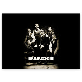 Поздравительная открытка с принтом Rammstein в Курске, 100% бумага | плотность бумаги 280 г/м2, матовая, на обратной стороне линовка и место для марки
 | lindemann | rammstain | rammstein | rammstein 2019 | ramstein | группы | метал | музыка | рок | тилль линдеманн
