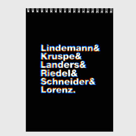 Скетчбук с принтом Rammstein в Курске, 100% бумага
 | 48 листов, плотность листов — 100 г/м2, плотность картонной обложки — 250 г/м2. Листы скреплены сверху удобной пружинной спиралью | rammstein | till lindemann | берлин | германия | металл | музыка | рамштайн | тилль линдеманн