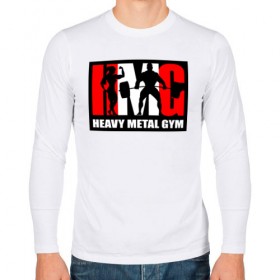 Мужской лонгслив хлопок с принтом Бодибилдинг Heavy Metal Gym в Курске, 100% хлопок |  | heavy metal gym | heavymetalgym | hmgym | атлет | бодибилдер | бодибилдинг | качок | кроссфит | лого | пауэрлифтинг | силовые тренировки | становая тяга | стронгмэн | тренажерный зал | штанга