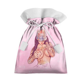 Подарочный 3D мешок с принтом Sexy girl в Курске, 100% полиэстер | Размер: 29*39 см | Тематика изображения на принте: девушка | летняя | тату | татуировки | тело | тянка